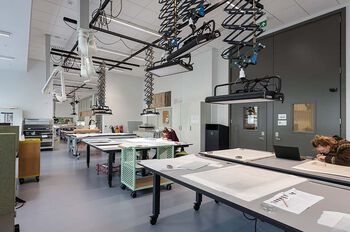Paper conservation laboratory at the National Museum.