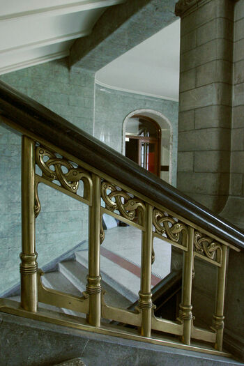 Art Nouveau staircase at the Historical Museum.